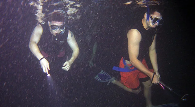 night swim in cancun