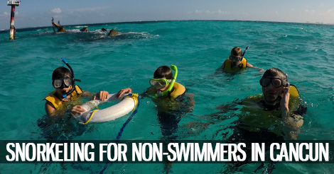 Snorkeling for non-swimmers in Cancun