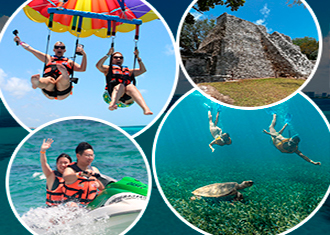 Total pass: Snorkel, Parasail, Waverunner and Ruinas 