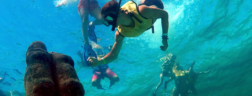 Enjoy the turquoise water of the Caribbean Sea 